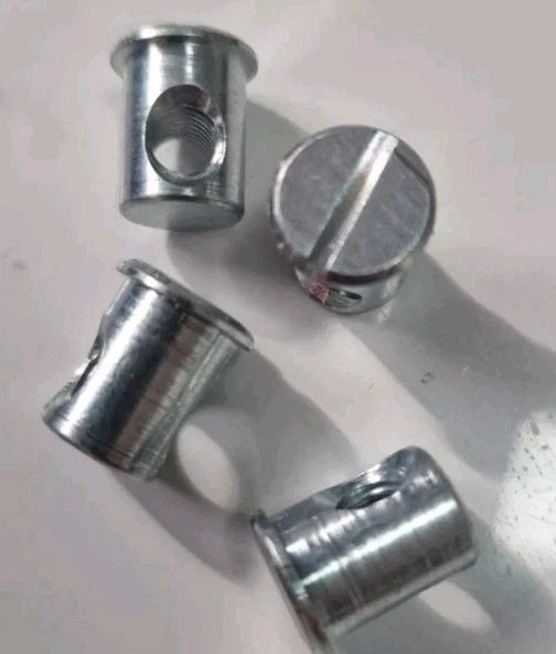 Fix My Kea 121214 Dual-Hole Cross Dowel Nut Sleeve – Compatible With IKEA FJELLSE Furniture Hardware, Metal Connector