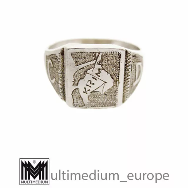 Herren Ring Krim 2.WK ring Initialen CD