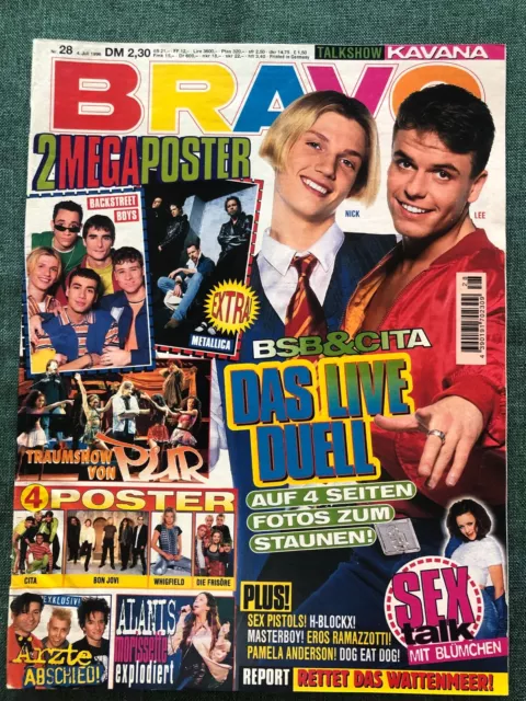 BRAVO Nr. 28 - 04.07.1996 - komplett - 72 Seiten - 4 Poster & 2 Megaposter