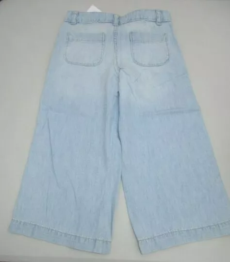 Gymboree Adjustable Waist Denim Gaucho Wide Leg Pants Size 6 NWT 2