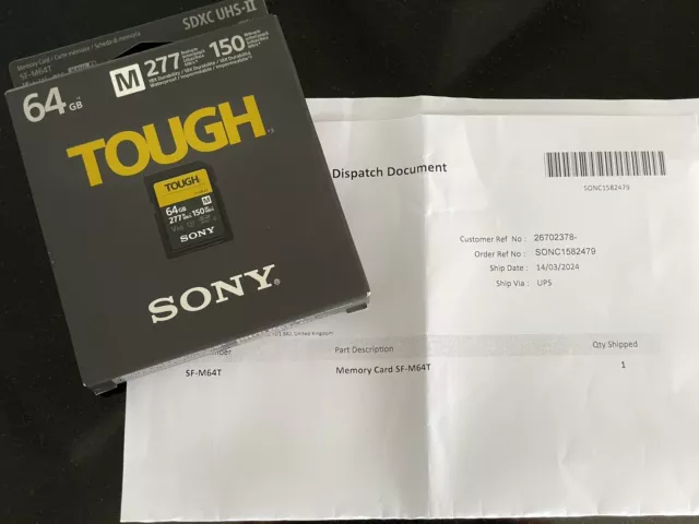 Sony SDXC-Karte 64 GB Cl10 UHS-II U3 V60 TOUGH | SD-Speicherkarte