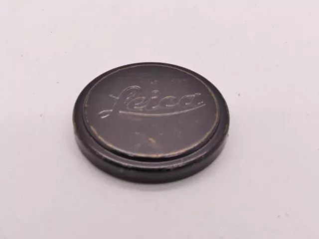 Genuine Leitz Leica Brass Front Lens Cap Black 36Mm For Elmar 3.5/5Cm 9Cm U268