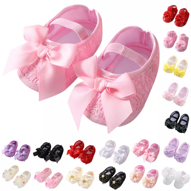 Infant Baby Girls Shoes Soft Soled Toddler Kids Walkers Shoes Hook Look Non Slip