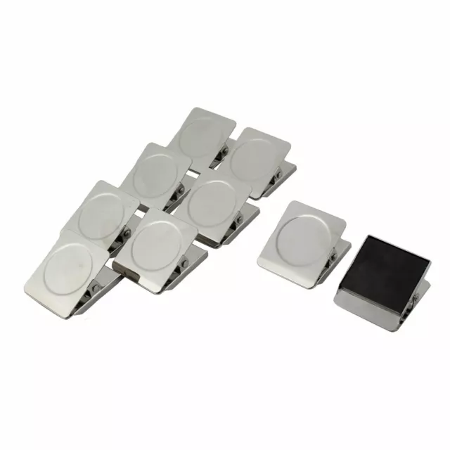 Refrigerator Magnet Square Shaped  Wall Memo Ticket Binder Clamp Clip 9 Pcs