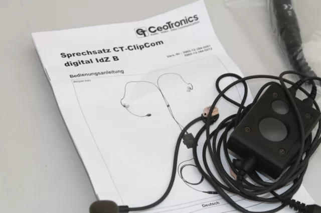 1 x   CEOTRONICS Sprechsatz CT Clip COM Digital idZ B /Bund Headset/top