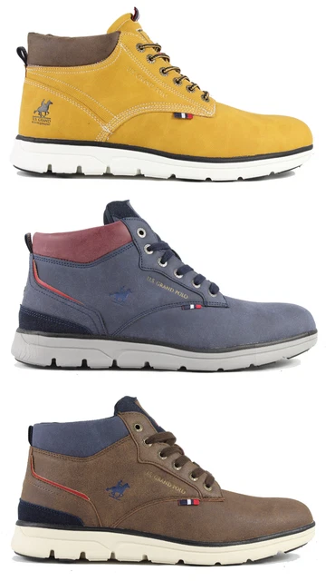 POLO SCARPONCINI UOMO scarpe alte scarponi mid inverno pelle pu