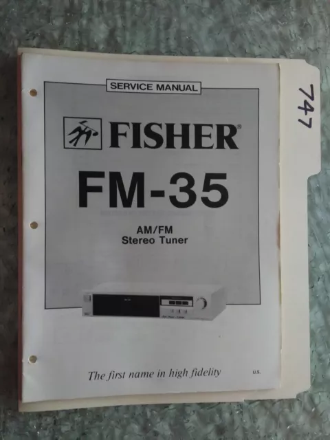 Fisher FM-35 service manual original repair book stereo tuner radio am/fm