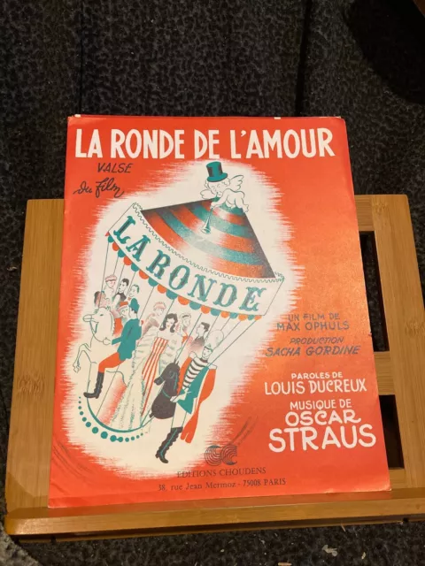 Oscar Strauss La Ronde de l'amour partition chant piano éditions Choudens