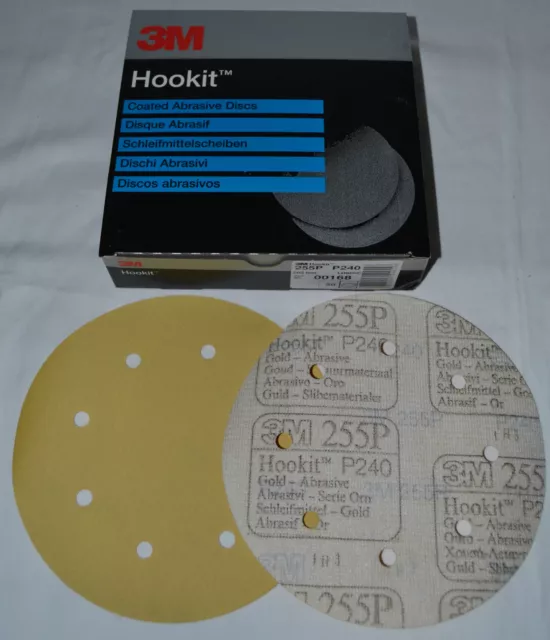 50 X 3M 00168 Hookit 255P Discos de Lijado ∅ 203mm 8 Agujero P240 Adhesivo