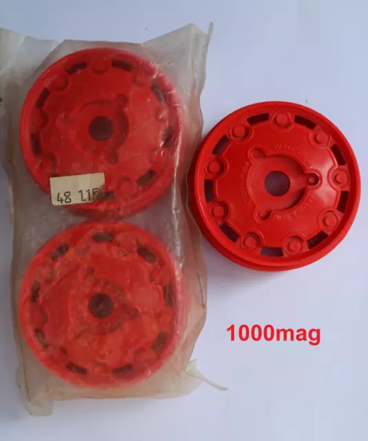 MUGEN 48115 RED FRONT WHEEL  x3  SUPER SPORT TT 1/8 RC OFF ROAD VINTAGE