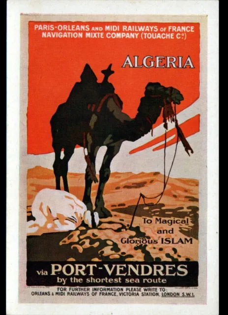 PORT-VENDRES 66: CHEMIN DE FER PARIS-ORLEANS-MIDI Antique Postcard