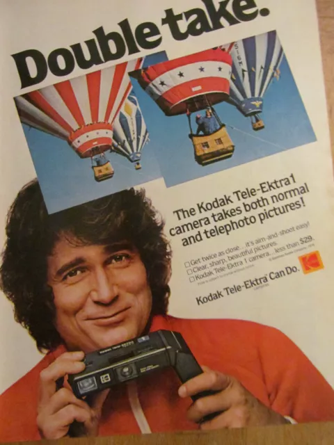 Michael Landon, Kodak Camera, Full Page Vintage Promotional Ad