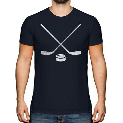 Ghiaccio Hockey Affliggere Stampa T-Shirt Vintage Top Jersey Bastone Regalo