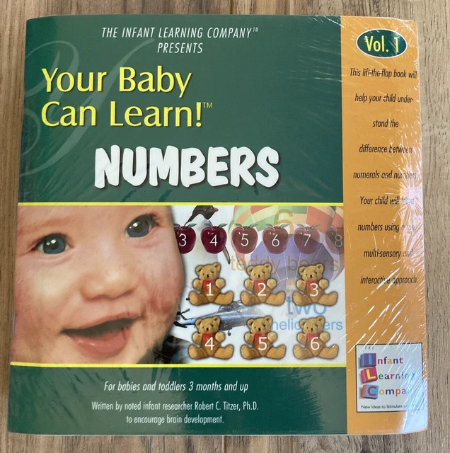 New ILC Infant Learning Company Your Baby Can Learn Numbers Vol 1 Book Set