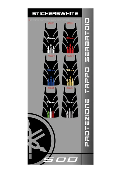 ADESIVO SPORTELLO SERBATOIO Compatibile Yamaha Tmax T Max 2001-2007 Nero Oro 3D EUR 19,50 - IT - Foto 10
