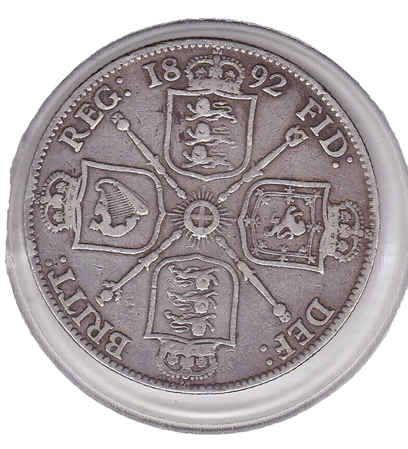 1892   Sterling   Silver   Queen  Victoria  Florin
