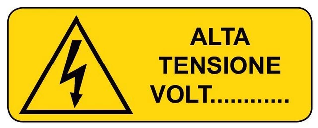 Cartello Cm 30x12 - Quadro Elettrico Generale (PVC Spessore 1 Mm Con 4 Fori - Foto 5