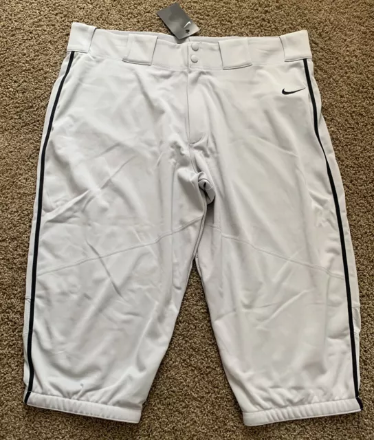 Nike Vapor Pro Piped High Half Knee BSBL Men's Gray Pants 3XL 747225-058 New