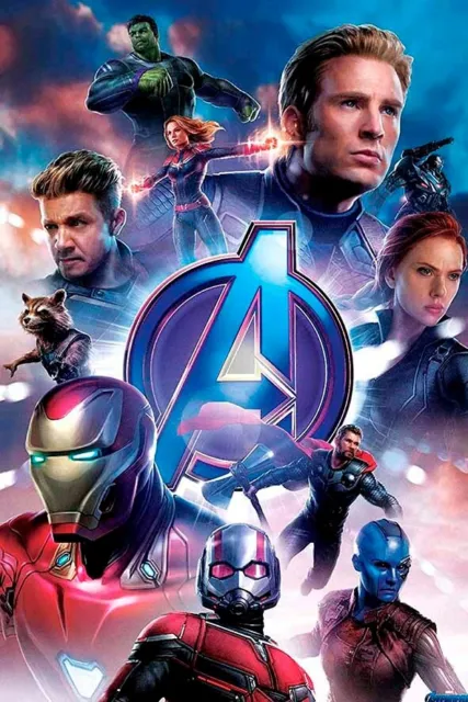 Poster Manifesto Locandina Pubblicitaria Cinema Marvel Stampa Vintage Avengers