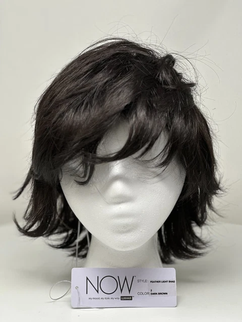 DARK BROWN LUXEHAIR Wig  - FEATHER LITE SHAG -  BRAND NEW  - FREE SHIP