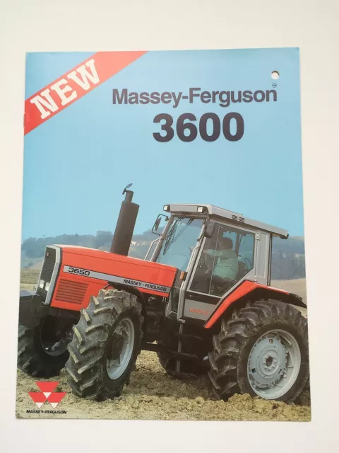 Massey-Ferguson MF 3600: 3630/3650 Tractor Color Brochure 8 pg original MINT '88