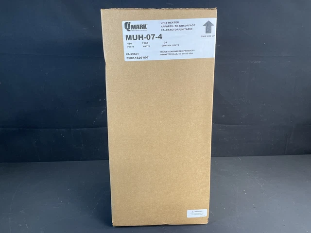QMark MUH-07-4 Unit Heater 480V 7500W 24 Control Volts New Sealed