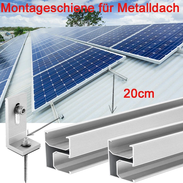 Biosolar Pv Fixing Rails RAIL DE MONTAGE sur rail solaire, support PV, toit plat, rail de module ...