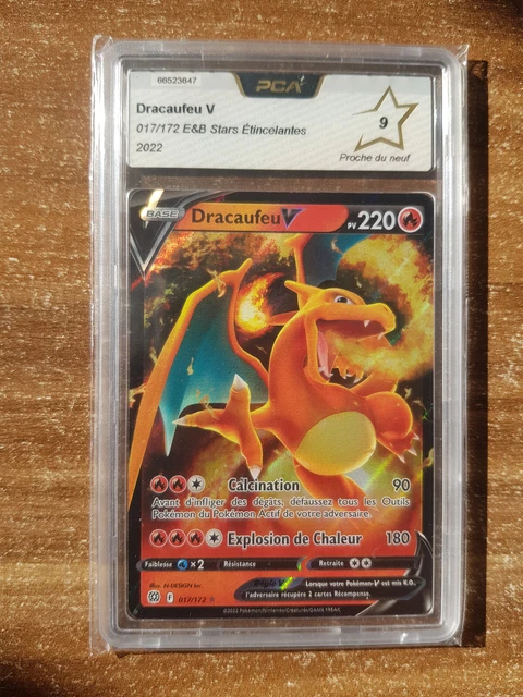 Carte Pokemon Dracaufeu 17/172 gradée PCA FR