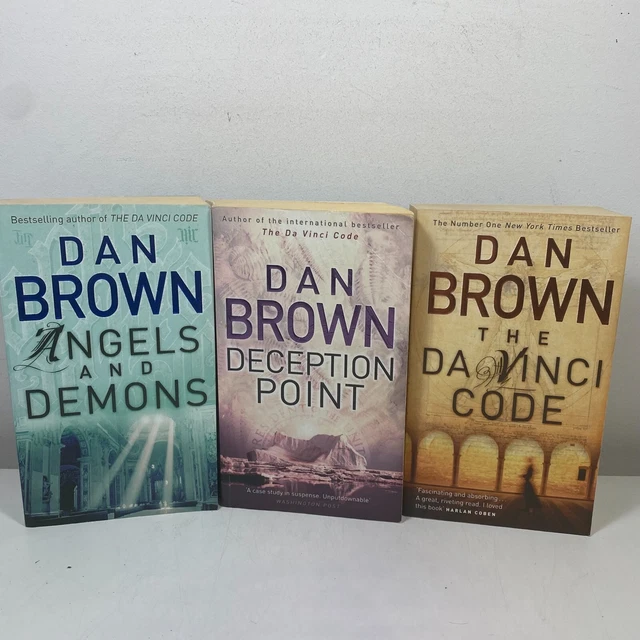 3 LOT DAN Brown The Da Vinci Code, Angels and Demons, Deception Point