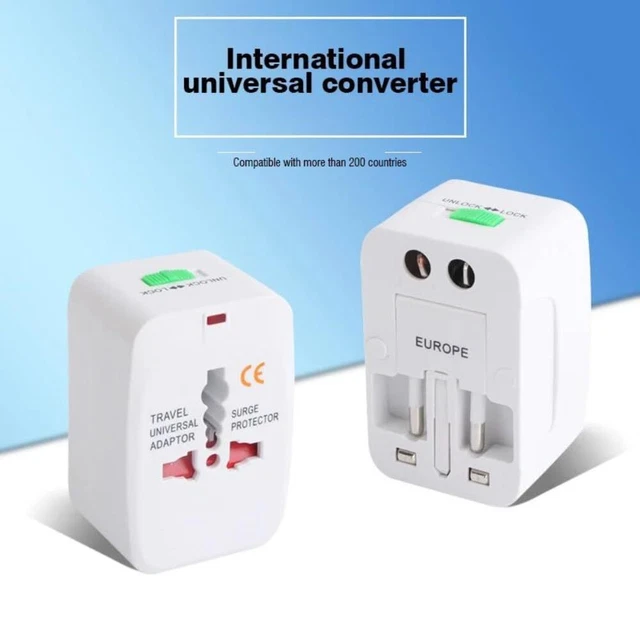 Travel Adapter World Wide Use Universal New Plug Charger UK EU AU US USB Port