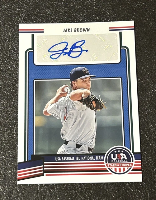 JAKE BROWN 2023 USA Baseball Stars & Stripes AUTO 18U National Team
