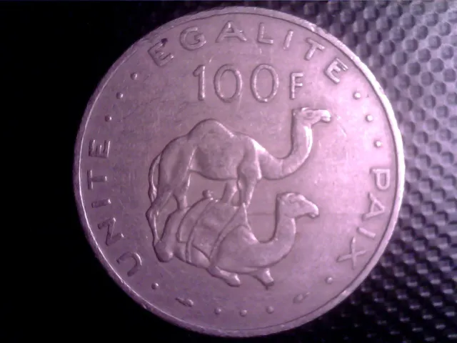 Djibouti  100  Francs 1977   Big   Coin   May28
