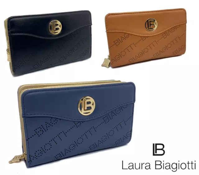 Portafoglio Donna Ecopelle Portamonete Con Zip Carte Credito Banconote Biagiotti