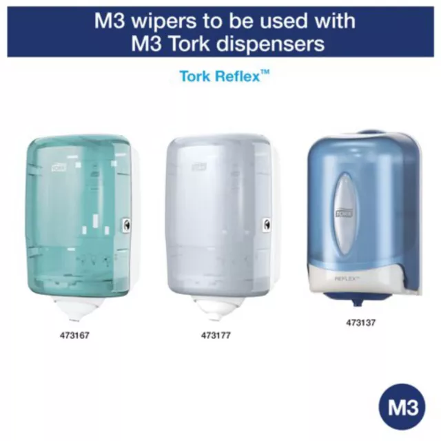 Tork Reflex M3 Wiping Paper + 2-Ply 200 Sheets (Pack of 9) 473474 3