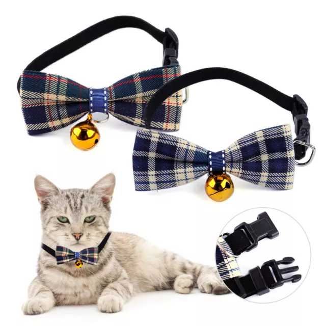 Pet Puppy Dog Bowtie Bow Tie Bell Collar Cat Necktie Bowknot Gift Adjustabl lp