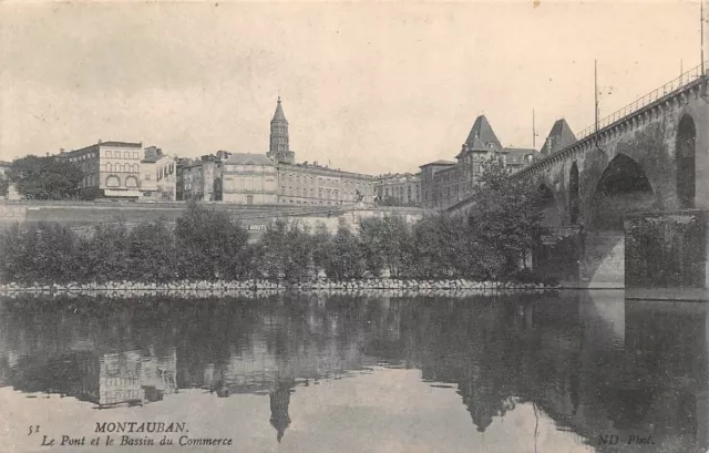 MONTAUBAN - le pont et le bassin du Commerce