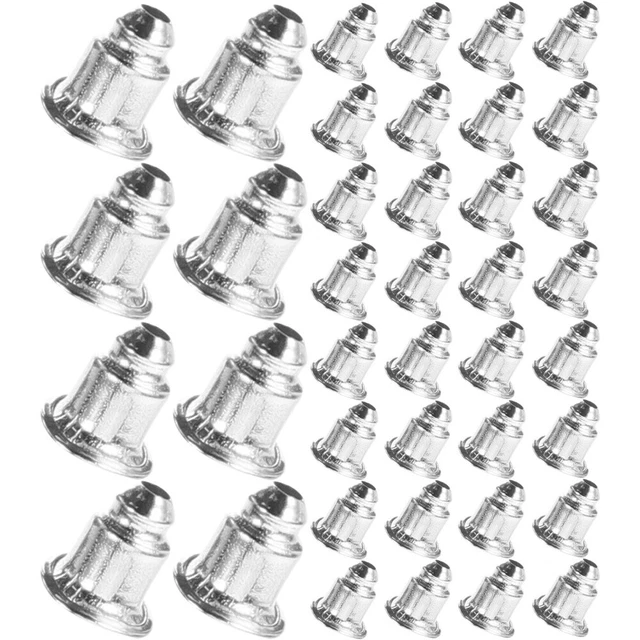 200 Pz Schienali Orecchini in Acciaio Inox per Borchie Orecchini