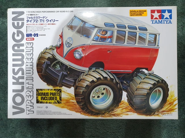 TAMIYA 58512 VW Type2 [T1] Volkswagen Wheelie Monster Van WR-02 Chasis ...