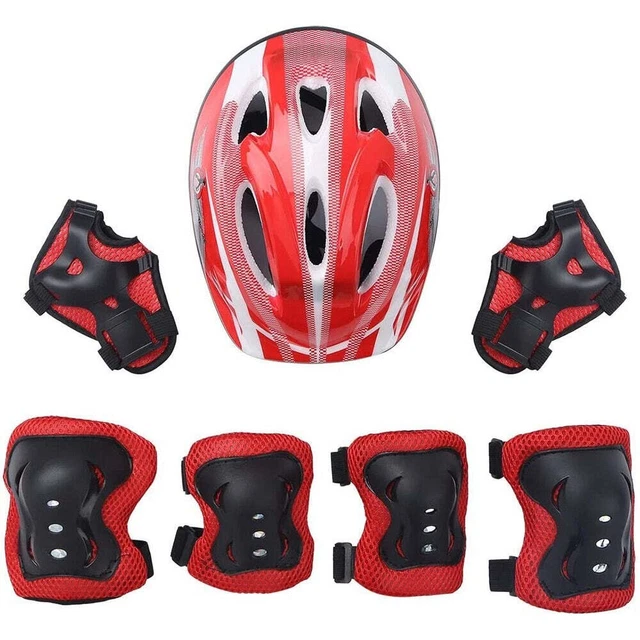 Kids Protective Gear Set Helmet Protector Knee Elbow Wrist Pads For Skateboard S