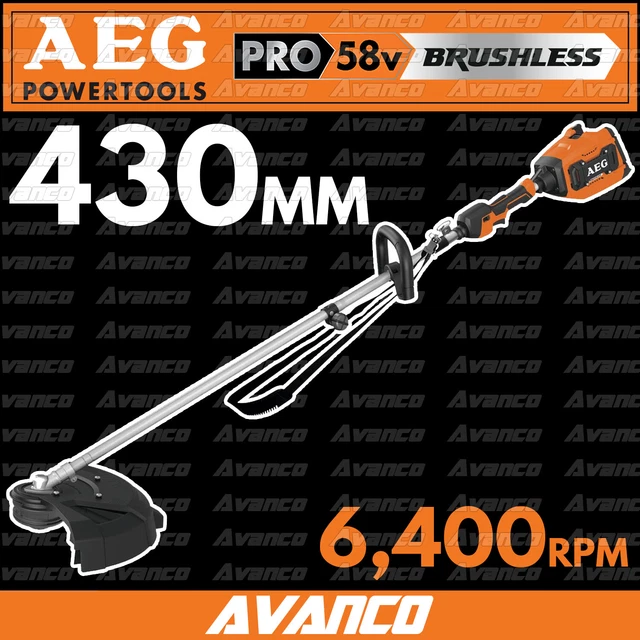 AEG 58V BRUSHLESS 43cm Line Trimmer Skin Only Whipper Snipper