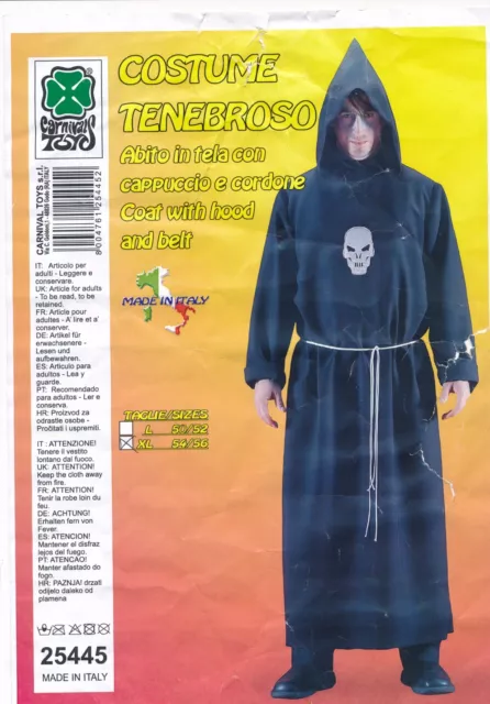 Carnival Toys Costume Carnevale Uomo Tenebroso XL Vestito Feste Party La Morte