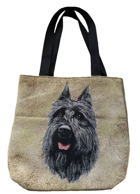 BOUVIER des FLANDRES Tapestry Tote Bag, 17"x17", Robert May Design. New