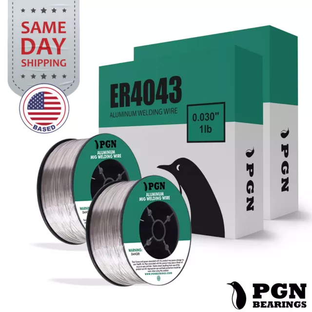 (2 x 1-Lb Spools) PGN ER4043 .030" MIG Aluminum Welding Wire