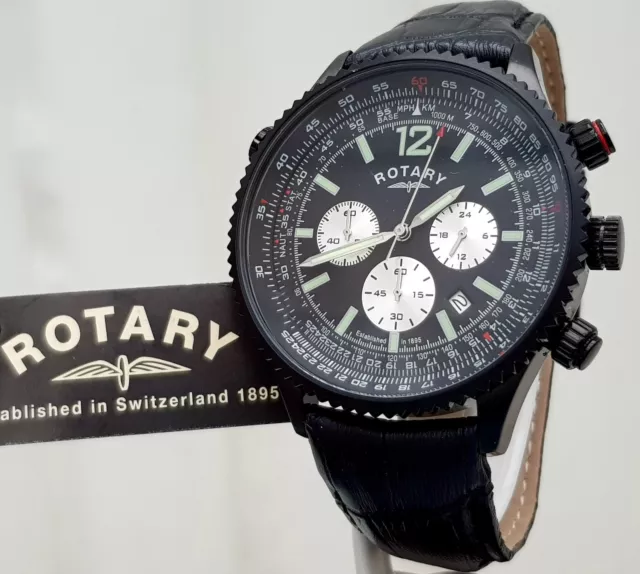 Rotary interchangeable gents deals pilot watch gs00100