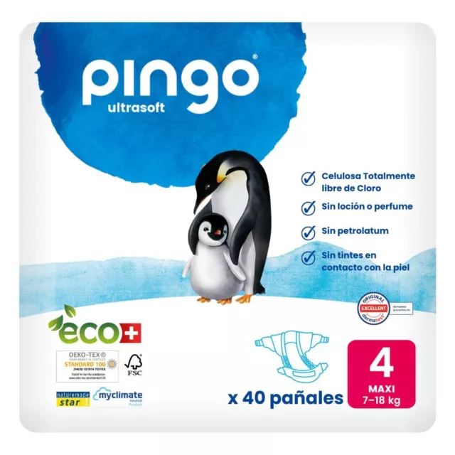 Pañales Ecológicos Talla 4 Maxi, 40 Unidades (Paquete de 1)