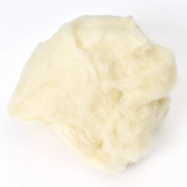 Natural Cream Wool Fiber Roving Felting Needle Felting Wool For DIY Doll's Dress