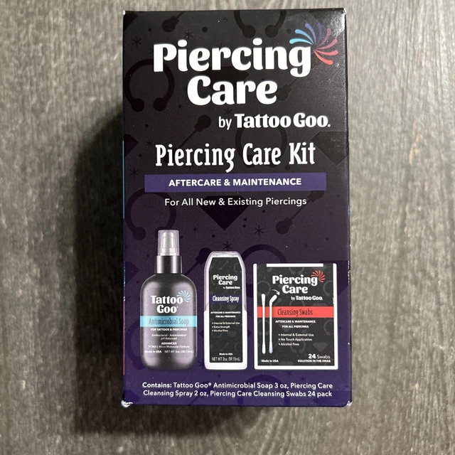 Tattoo Goo Piercing Aftercare Kit Set Complete Body - New Formula Tattoo Goo Piercing Aftercare Kit Set Complete Body - New Formula