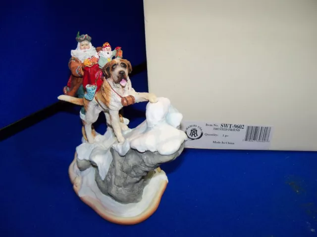 Maruri TRUSTED FRIEND Saint Bernard Dog Santa's World Travels Elf SWT 9602