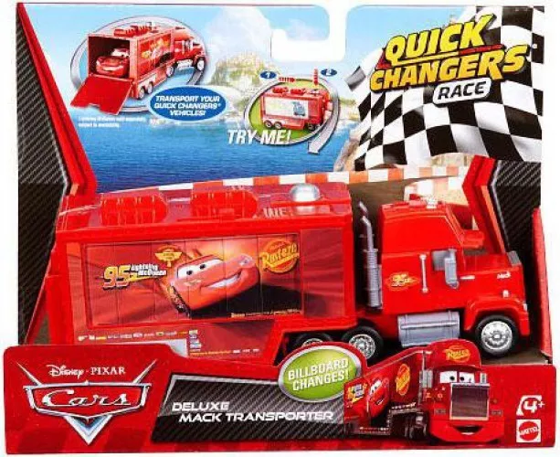 DISNEY CARS CARS 2 Quick Changers Race Deluxe Mack Transporter