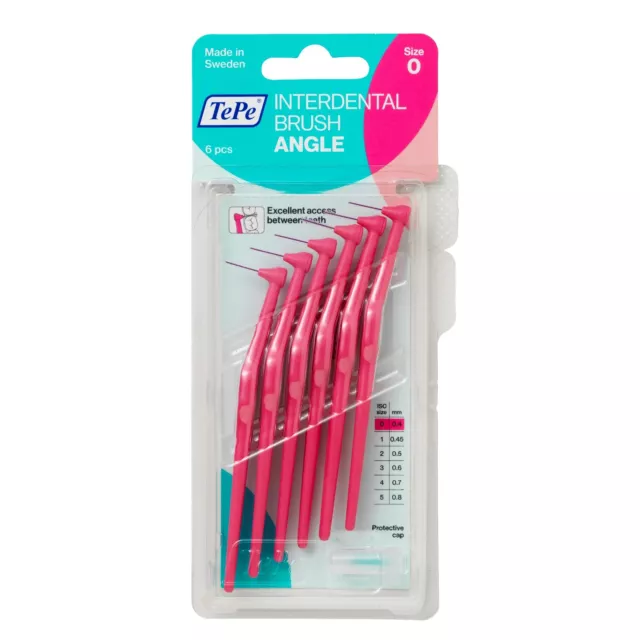 TePe Angle Pink 0.4mm Interdental Brush - Pack of 6 Brushes